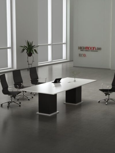 White shop boardroom table