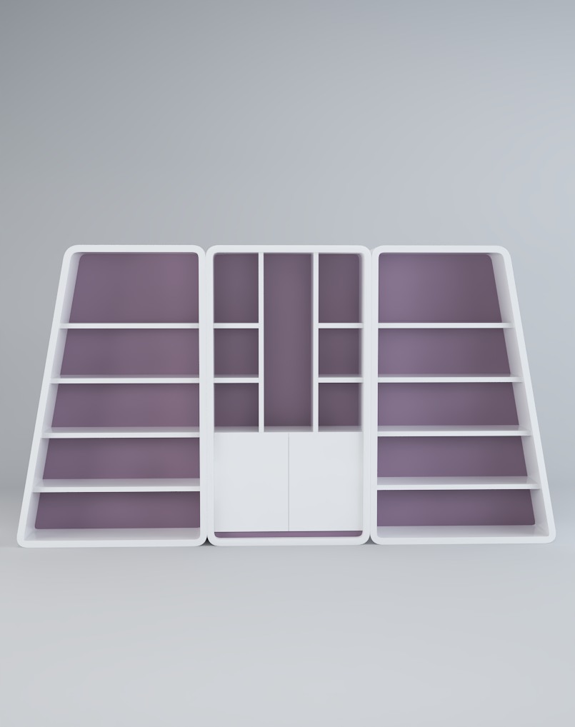 Quad Display Cabinet Quad 3 Cluster Workstation - Highmoon Office Furniture Quad Display Cabinet