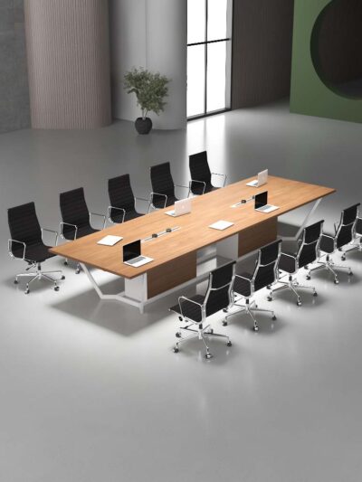 Snow Boardroom Table (White Leg)